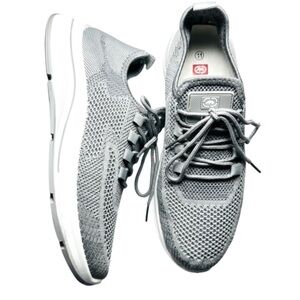 RED Ecko Unlimited Women’s Sz 11 Gray Stretch FlyKnit Lightweight Sneaker Shoes